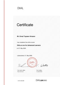 DIALux evo for Advanced Learners Almasre Certificate