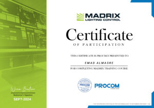 Madrix Certificate-Emad copy