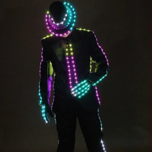 A multicolor LED light-up suit