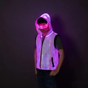 A multicolor LED light-up jacket