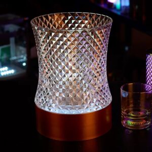 A multicolor LED ice box with a diamond design