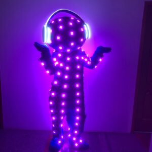 A multicolor LED illuminated costume