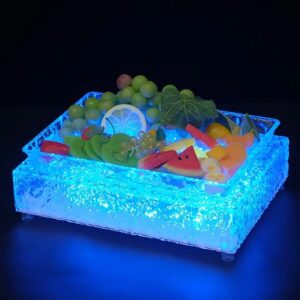 A color-changing LED serving base