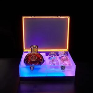 A color-changing LED drink serving box