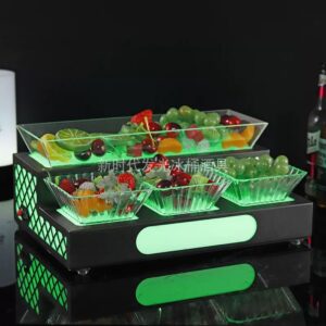 A color-changing LED serving base