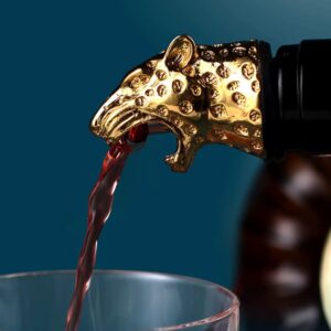 Leopard Drink Pourer | Luxury Golden Leopard Head Wine Spout
