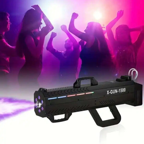 smoke gun machine DJ 1500W GUN RGB مسدس دخان – lumiverse-sa