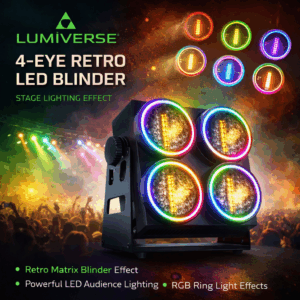 تأثير إضاءة مسرح LED ريترو 4Eye لإضاءة الجمهور Matrix Blinder-20260313T001755Z-1-001